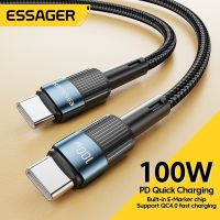 [KOLT Digital] Essager 100วัตต์ USB Type C เพื่อ USB C เคเบิ้ล USB-C PD ชาร์จอย่างรวดเร็วชาร์จลวดสายไฟสำหรับ Macbook ซัมซุง Xiaomi Type-C USBC เคเบิ้ล3เมตร