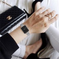 Fashion Rectangle Women Watches Stainless Steel Quartz Watch Jam Tangan Wanita