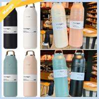 MINBAOYU196810 1ชิ้นสองชั้นขวดน้ำง่ายจับขวดสูญญากาศน่ารักสแตนเลสขวด THERMOS ชานมกาแฟ