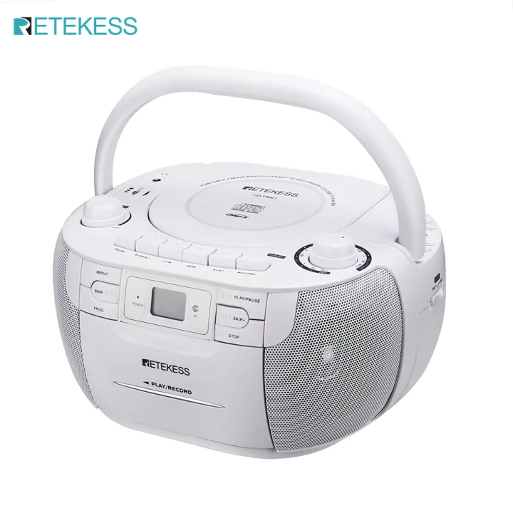 New Arrivals】Retekess TR621 CD Cassette Player Portable Boombox AM FM Radio  MP3 Player Stereo Sound with Headphone Jack and Remote Control Gift for  Family (White) | Lazada PH