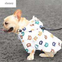 SHENEY เสื้อหมาพุดเดิ้ลปั๊กเสื้อกันฝนเสื้อกันฝนสำหรับสุนัขเสื้อผ้าสุนัขกลางแจ้งกันน้ำบูลด็อกฝรั่งเศสแจ็กเก็ตกันฝนผลิตภัณฑ์สัตว์เลี้ยง