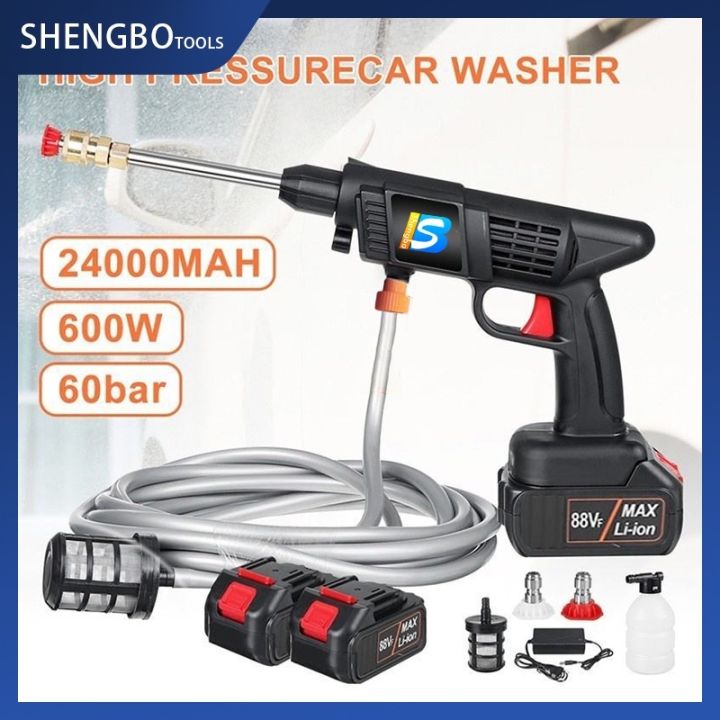 96vf 48vf Car Wash Car Washer Wireless High Pressure Spray Gun Portable