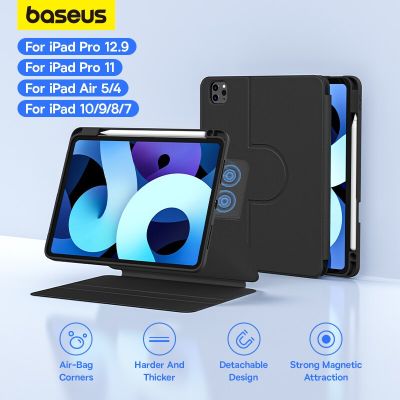 【DT】 hot  Baseus for iPad Magnetic Case for iPad Pro 11 12.9 Case for iPad Air 5 Air 4 10.9 10 Gen 9 8 7 10.2 Support with Pencil Holder