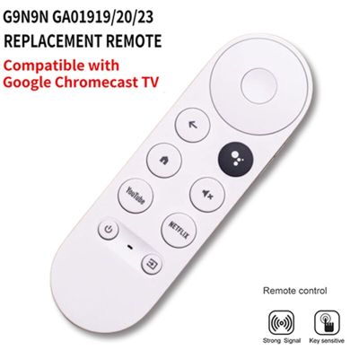 Replacement Remote Control for 2020 Google Chromecast 4k Snow Bluetooth Voice Streming Controller Smart TV G9N9N GA01919/20/23