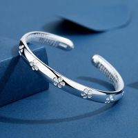 And fine silver 9999 female sterling bracelet solid open hand jewelry contracted fashion design restoring ancient ways clubs