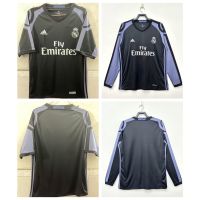 ■☬ 1617 เสื้อยืดแขนยาว ลายทีมฟุตบอล Real Madrid 2 Away สไตล์วินเทจ AAA