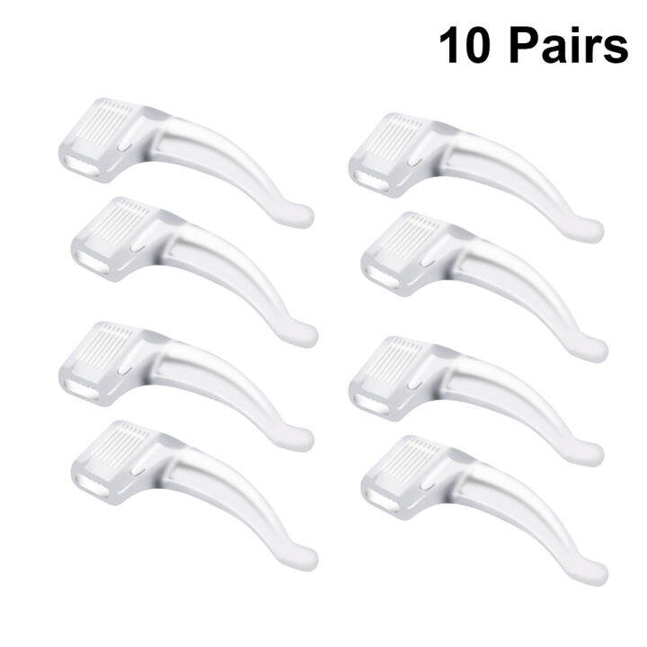 10 Pairs of Soft Silicone Eyeglasses Antiskid Ear Pads fit for 5mm