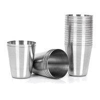 15 Pcs Stainless Steel Shot Glasses Drinking ,30Ml(1Oz) Camping Travel Coffee Tea Cup,for Whiskey Liquor