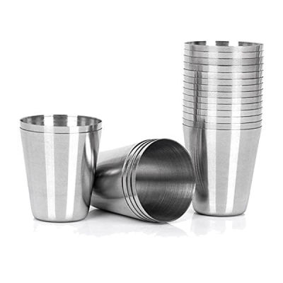 15 Pcs Stainless Steel Shot Glasses Drinking Vessel,30Ml(1Oz) Camping Travel Coffee Tea Cup,for Whiskey Tequila Liquor