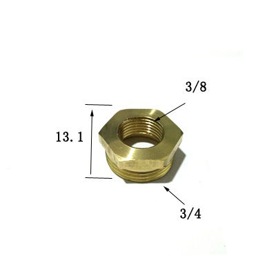 【Sell-Well】 Bsp เกลียวหญิง X 3/4 "Bsp ชายเกลียวความยาว12มม. ทองเหลืองลดบูชเชื่อมต่อลดข้อต่ออะแดปเตอร์