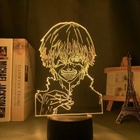 Led 3d Lamp Ghoul Ken Kaneki for Bedroom Decor Nightlight Birthday Acrylic Night