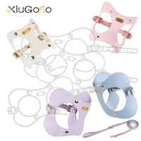 Soft PU Leather Dog Cat Harness Leash Washable Set Adjustable Buckle Suitable For Teddy Bichon Frise Small Dog Supplies