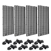 New 4PCS Aquarium Divider Fish Tank Divider Filter Grids Separation Grid Tray Isolation Board Grid 8 Sucker Clips Mixed Breeding Filters Accessories