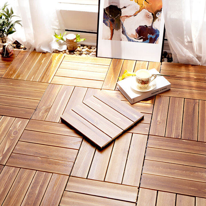 30*30cm Wood Interlocking Flooring Deck Tiles Indoor Outdoor Bathroom