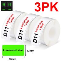 3PK Niimbot D11 D110 Label Paper Luminous Label Sticker Adhesive Transparent D11 Label Tape for Niimbot D11 D110 Label Printer