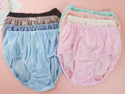 (ยกโหล) กางเกงในผ้าไนล่อน กางเกงในหญิง กางเกงในสวาอวบ กางเกงชั้นใน กางเกงในคนอ้วน กางเกงในคนแก่ กางเกงในผ้าลื่น ใส่สบาย M L XL 2XL 3XL