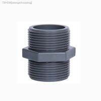 ┅✜ 1/2 3/4 1 1-1/4 1-1/2 BSP Male Thread Hex Nipple Union Gray PVC Pipe Fitting Coupler Adapter Water Connector