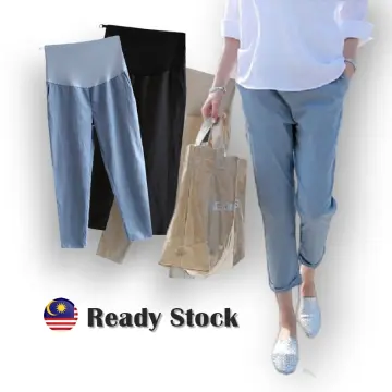 Pregnancy Pants Loose Maternity Pants Pregnant Women Wide Leg Bottom  Stretchable Pants Seluar Mengandung Ibu