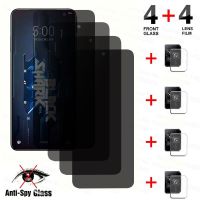 Privacy Screen Protector For Xiaomi Black Shark 4 5 Anti Spy Tempered Glass On Black Shark 4 5 Pro Screen Camera Lens FIlm