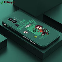 เคสสำหรับ OPPO Reno10 Pro + 5G เคสโทรศัพท์เซลล์สร้างสรรค์ใหม่ลายการ์ตูนผู้ฆ่าปีศาจ Tanjirirou Nezuko Agatsuma Zenitsu เคสโทรศัพท์ปลอกซิลิโคนเหลวคลุมทั้งหมดป้องกันกล้อง