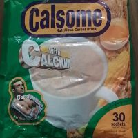 Calsome Nutrious Cereal Drink เครื่องดื่มธัญพืชรสข้าวโพด  ข้าวโอ๊ต ขนาดบรรจุ 25 กรัม 30 ซอง