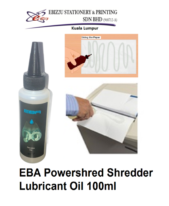 EBA Powershred Shredder Lubricant Oil 100ml shredder oil with all brand