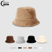 Oooo fisherman hat for women autumn and winter solid color rabbit fur