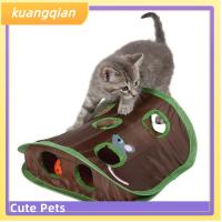 KUANGQIAN ของเล่นแมวน่ารักพับได้,ของเล่นแมวของเล่นสัตว์เลี้ยงสัตว์เลี้ยงแบบโต้ตอบรูที่ถูกซ่อน