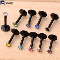 CLDH 10pcs แฟชั่น คริสตัล เซ็กซี่ ลิปสตั๊ด อัญมณี Labret อะคริลิค เจาะเนื้อ