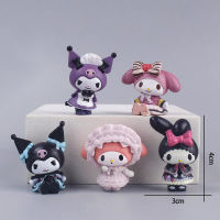 5ชิ้นเซ็ต Sanrio My Melody Kuromi Action Figures Pvc ตุ๊กตาคอลเลกชันเค้กเบเกอรี่เครื่องประดับของเล่นเด็กวันเกิดของขวัญ