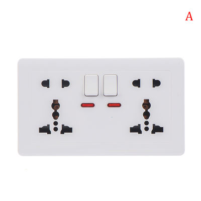 Rayua Wall Power Socket Universal 5 Hole 2.1A Dual USB Charger Port SOCKET