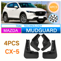 4ชิ้นบังโคลนในรถยนต์สำหรับ Mazda CX5 2012-2016/2017-2020 2021 2022 CX-5แผ่นกันกระเซ็นบังโคลนบังโคลนกันแดด2014 2015 2017 2018