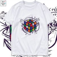 คอลูกเรือพร้อมส่ง เสื้อยืดแขนสั้น คอกลม ผ้าฝ้ายแท้ พิมพ์ลาย Rubiks Cube Game Formula Analysis สําหรับผู้ชาย และผู้หญิงS