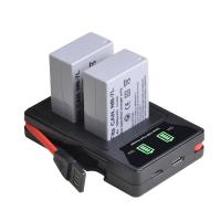 ZZOOI 2 Pcs 1800mAh NB-7L NB 7L NB7L Battery + LED Dual USB Charger with type-C port for Canon PowerShot G10 G11 G12 SX30 SX30IS