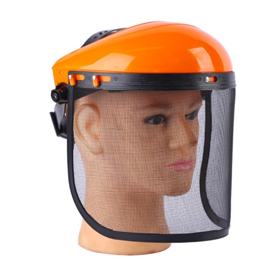 Full Face Steel Mesh Mask Head Mounted Lawn Mowing Mask Safety