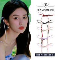 X.z.moonligh】กิ๊บติดผมโบว์กิ๊บริบบิ้นบัลเล่ต์มัดริบบิ้นสไตล์ฝรั่งเศสผมถักที่คาดผมเครื่องประดับผม