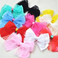 [HOT!] 10PC Lace Satin Ribbon Bows Flowers Appliques Wedding Doll Decor Lot B286