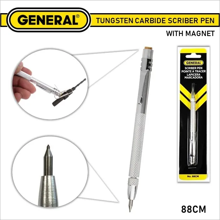 General Tool Tungsten Carbide Point Scriber/Etching Pen with Magnet