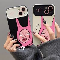 เคสสำหรับ iPhone 15 14 13 12 11 Pro Max XR Xs Max 8 7 6S Plus SE 2020เคสหูโทรศัพท์กระต่ายตลกเฉพาะซิลิโคนกันกระแทกฝาหลังนิ่ม