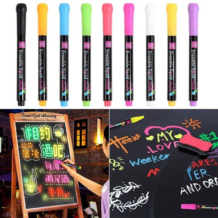 BUUXIAA Erasable Glass Window Painting Blackboard Graffiti Highlighters