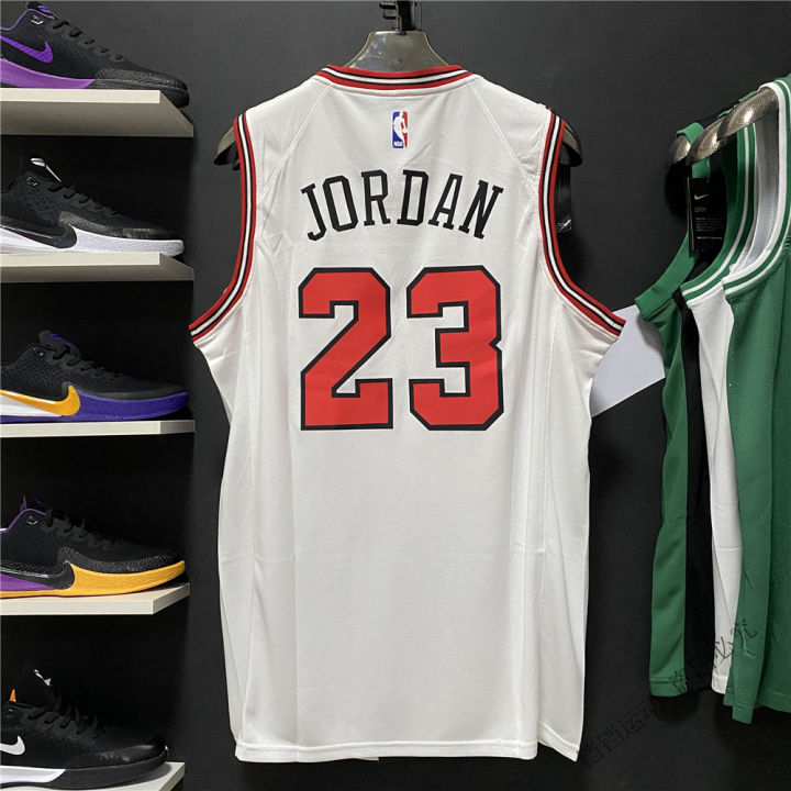 บาสเก็ตบอล-nba-mens-jersey-23-michael-jordan-chicago-bulls-ร้อนกด-retro-city-edition-เสื้อบาสเกตบอลสวิงแมน-สีแดง