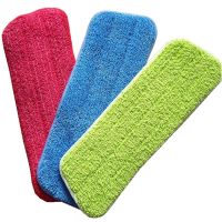 ♈▥ Replace Mop Head Floor Cleaning Cloth Microfiber Self Wring Pads Washing Home Rags Household Kitchen Living Room Cleaning Mops