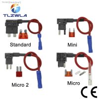 ❧﹍♕ 12V MINI SMALL MEDIUM Size Car Fuse Holder Add-a-circuit TAP Adapter with 10A Micro Mini Standard ATM Blade Fuse