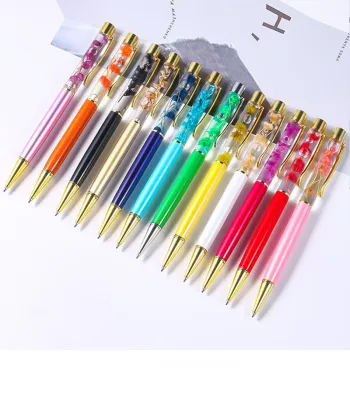 Creative Dry Flower Oil Crystal Ballpoint Pen Ball Pen Office School Supplies Creative Dry Flower Oil Crystal Ballpoint Pen Fresh Artificial flowerss Signature Office School Supplies