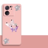 เคสซิลิโคนสมาร์ทโฟนสำหรับ Xiaomi Mi 13T Pro Xiaomi13T 13TPro เคสนิ่ม Mi13TPro Xiaomi13TPro พร้อมด้วยประกายน่ารักเคสโทรศัพท์ลายผีเสื้อสวยงาม