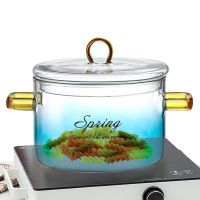 900ml Heat resistant Glass Casserole With Cover And Handles Transparent Casserole Dish For Easy Serving Kitchen Accessories