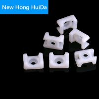 [HOT BAJQUUIXDIN 579] Cable Tie Mounts Wire Strawle Saddle Type ที่ใส่พลาสติกสายพลาสติกสีขาว Nylon