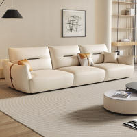 LUSSO โซฟาหนังแท้สไตล์ราชินี genuine leather sofa for living room
