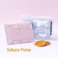 Sakura Purse กระเป๋าใส่เหรียญทรงสี่เหลี่ยม (สีฟ้า)