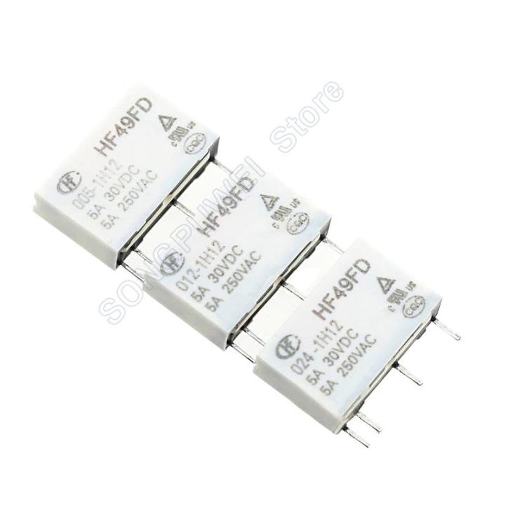 free-shipping-10pcs-hf49fd-relay-5v-12v-24vdc-hf49fd-005-1h11-hf49fd-012-1h11t-hf49fd-024-1h12t-f49fd-005-012-024-1h11-1h12-5a-electrical-circuitry-pa